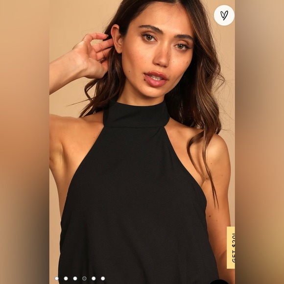 Black Halter Jumpsuit - Picture 4 of 10